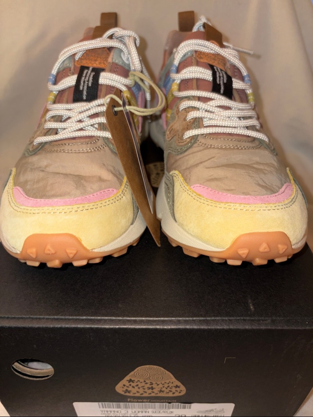 NWT Flower Mountain Yamano 3 Sneakers in Cream-Military-Pink - Picture 7 of 16